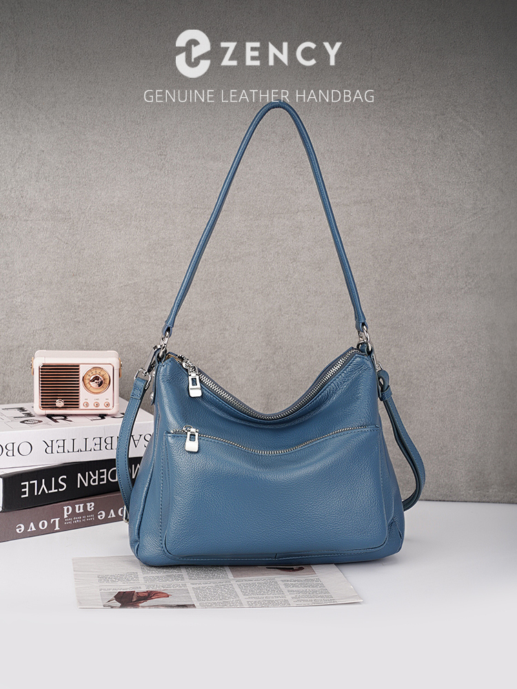 Leather Work Handbags For Women - Zency koeienhuid lederen handtas dames grijze