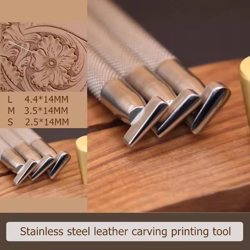 Leather Stamp Set - Vingerafdruk Arabesque stempelset S2.5x14mm/M3.5x14mm/L4.4x14mm - 304