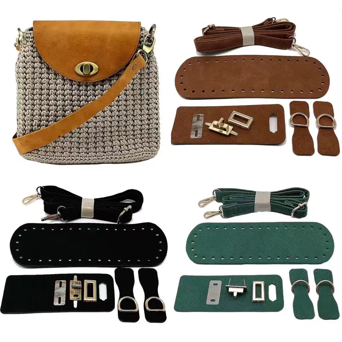 Leatherwork Hardware - Handgemaakte Lederen Tas Riem Handtas Geweven