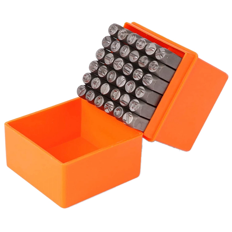 Leather Stamp Set - A68P-36-delige 3mm cijfer- en hoofdletterstempelset (A-Z