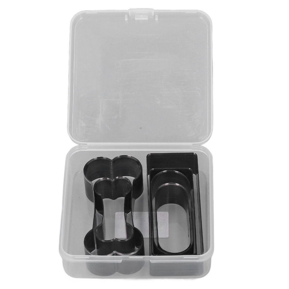 Leatherwork Punching Tool - Rechthoekige lederen snijmatrijzenset Ovale opbergdoos Ponsmatrijzenset