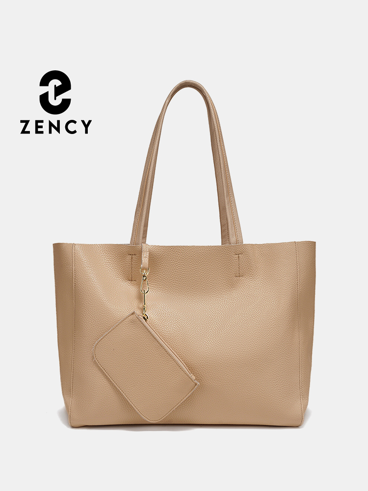 Leather Work Handbags For Women - Zency Echt Lederen Grote Tote Bags