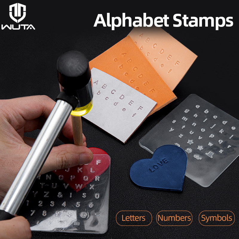 Leather Stamp Set - WUTA 3-delige lederen stempelen hoofdletters kleine