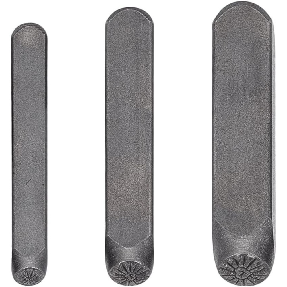Leatherwork Jewelry - 3 stuks metalen punch-stempel hart metalen