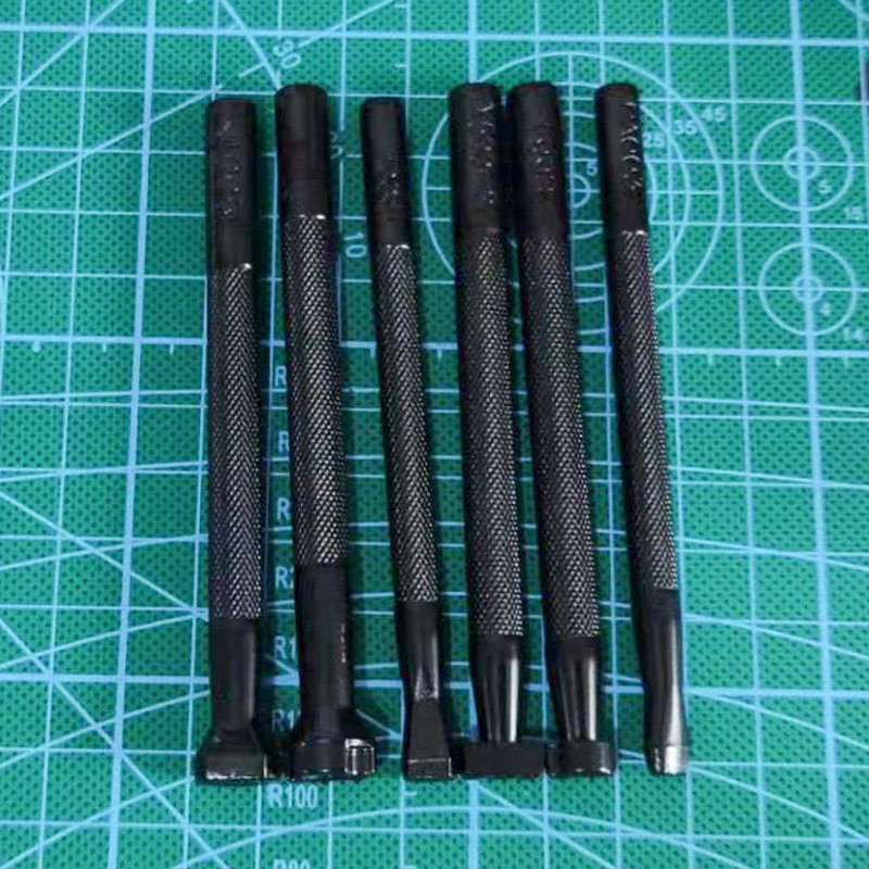 Leather Stamp Set - 6 Stuks Lederen Printtool Legering Zadel