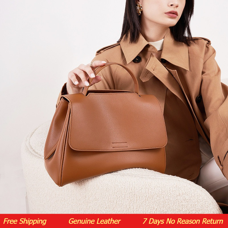 Leather Work Handbags For Women - сумка luxe tote-tas voor dames, handtas