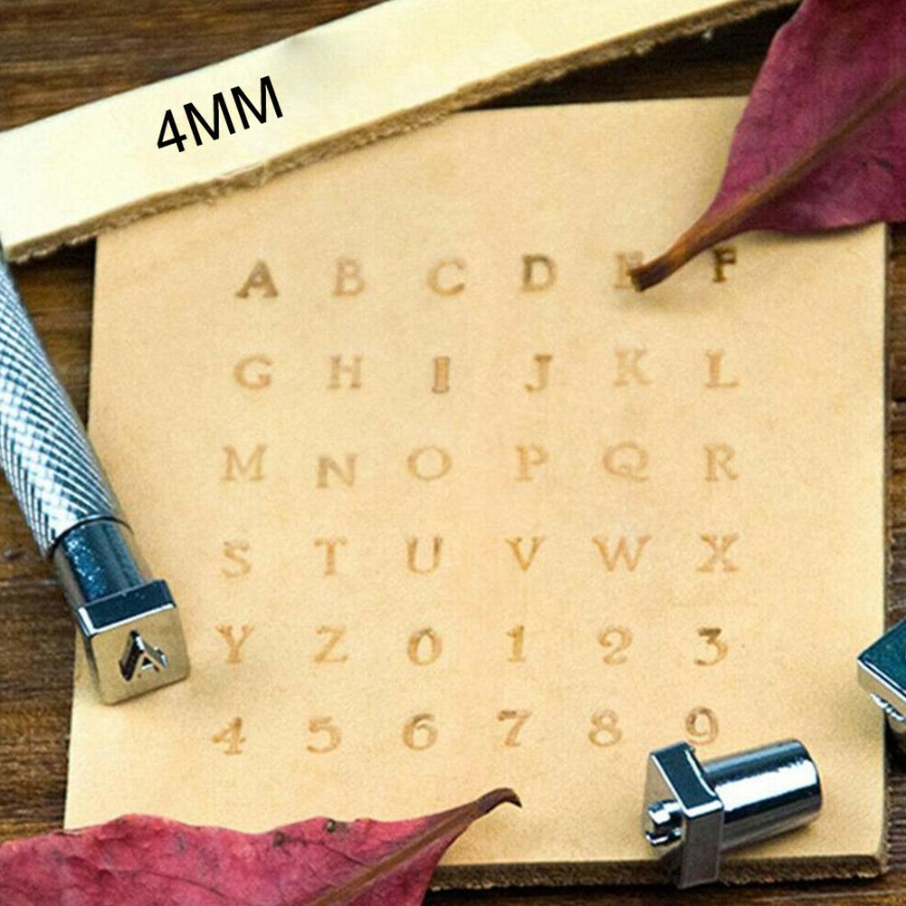 Leather Stamp Set - Alfabetische letter- en cijferstempelset voor veelzijdig