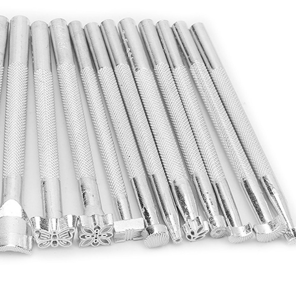 20-delige set zilverkleurige l - Leather Stamp Set recensie en prijs