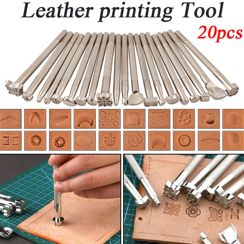20 stuks lederen zegel snijger - Leather Stamp Set recensie en prijs