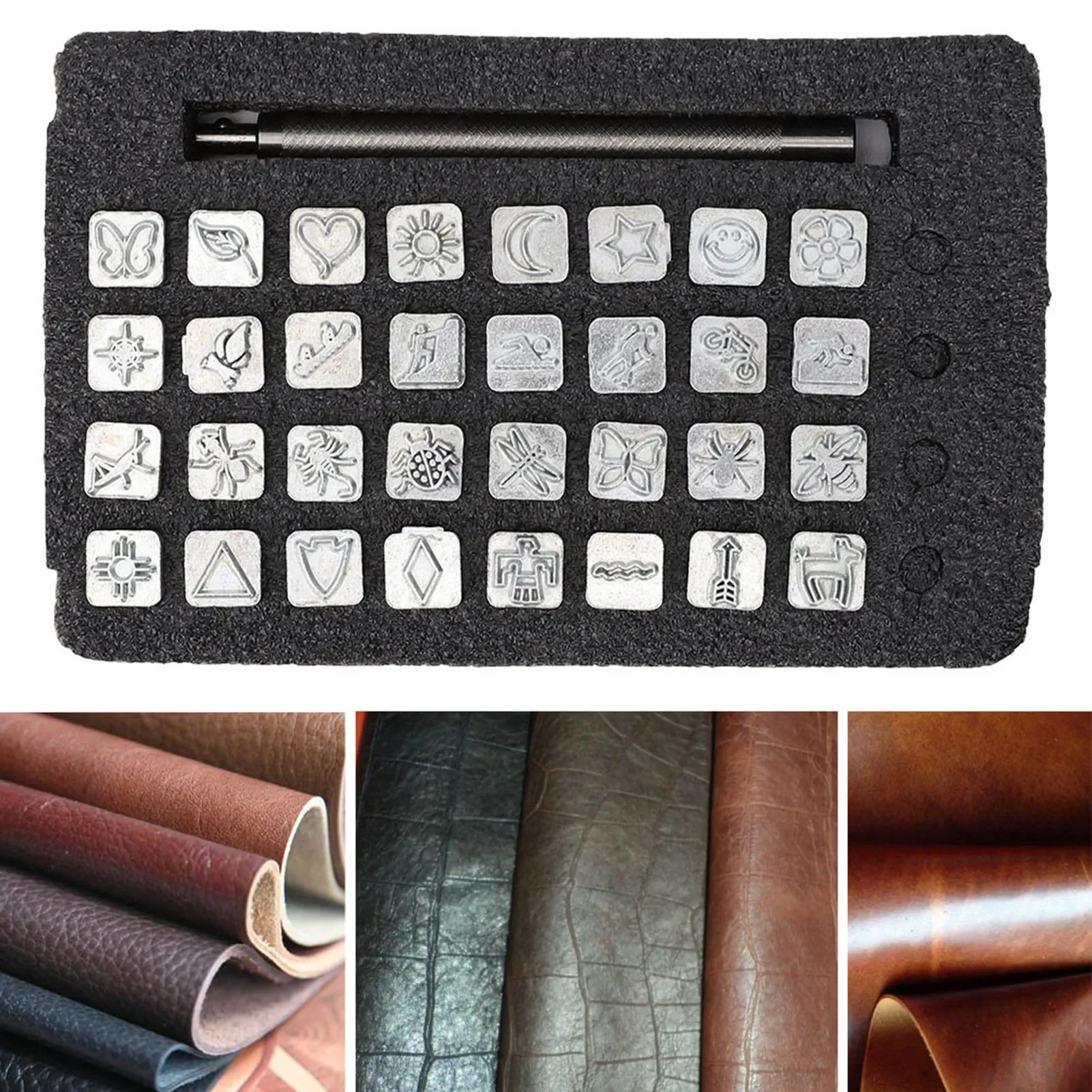 32 Stuks Cartoon Dieren Plant  - Leather Stamp Set recensie en prijs