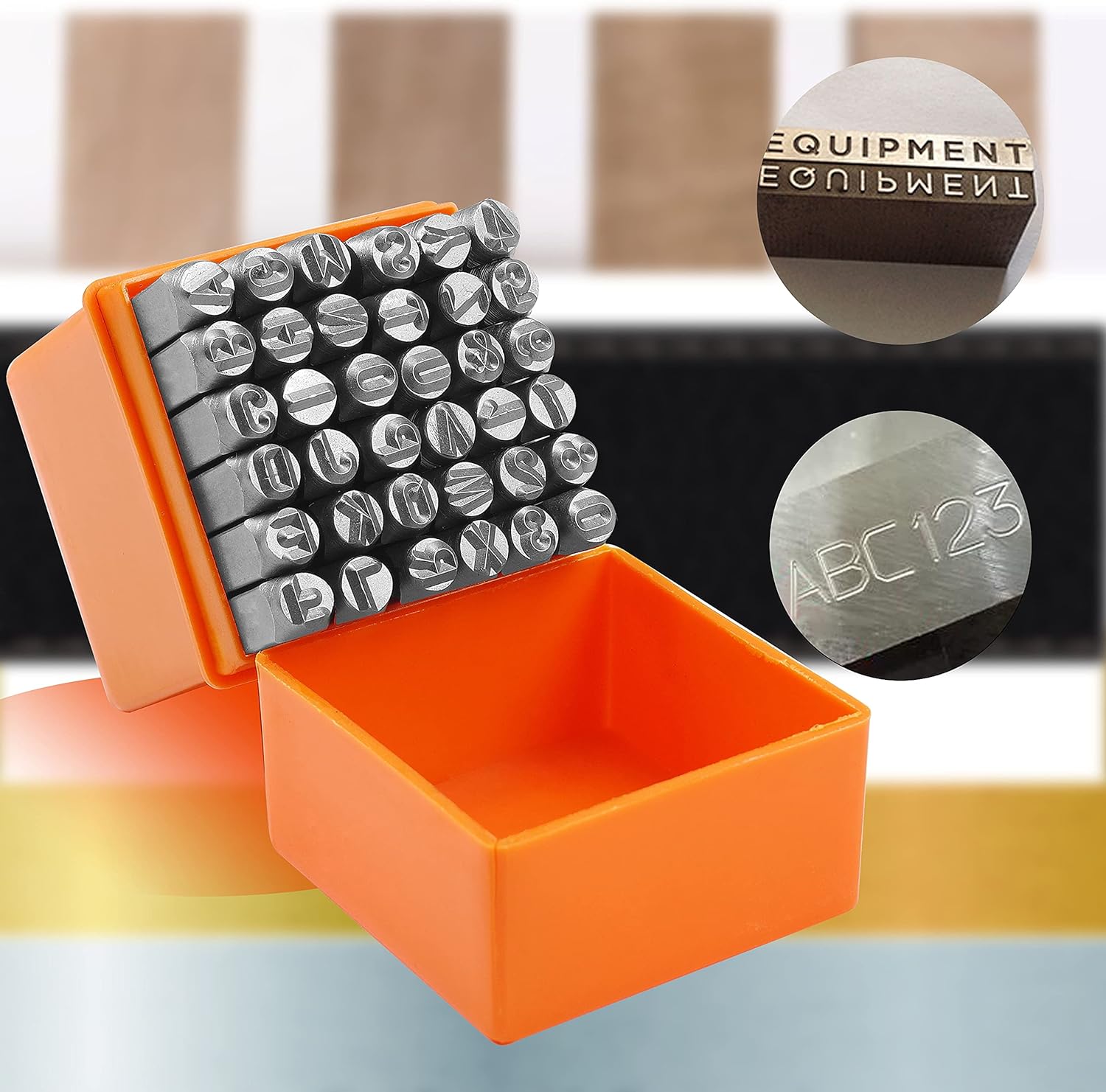 2-8mm 36-delige alfabet- en ci - Leather Stamp Set recensie en prijs