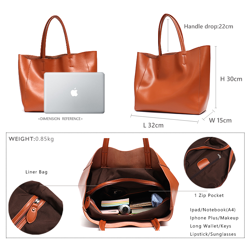Minimalistische grote draagtas - Leather Work Handbags For Women recensie en prijs
