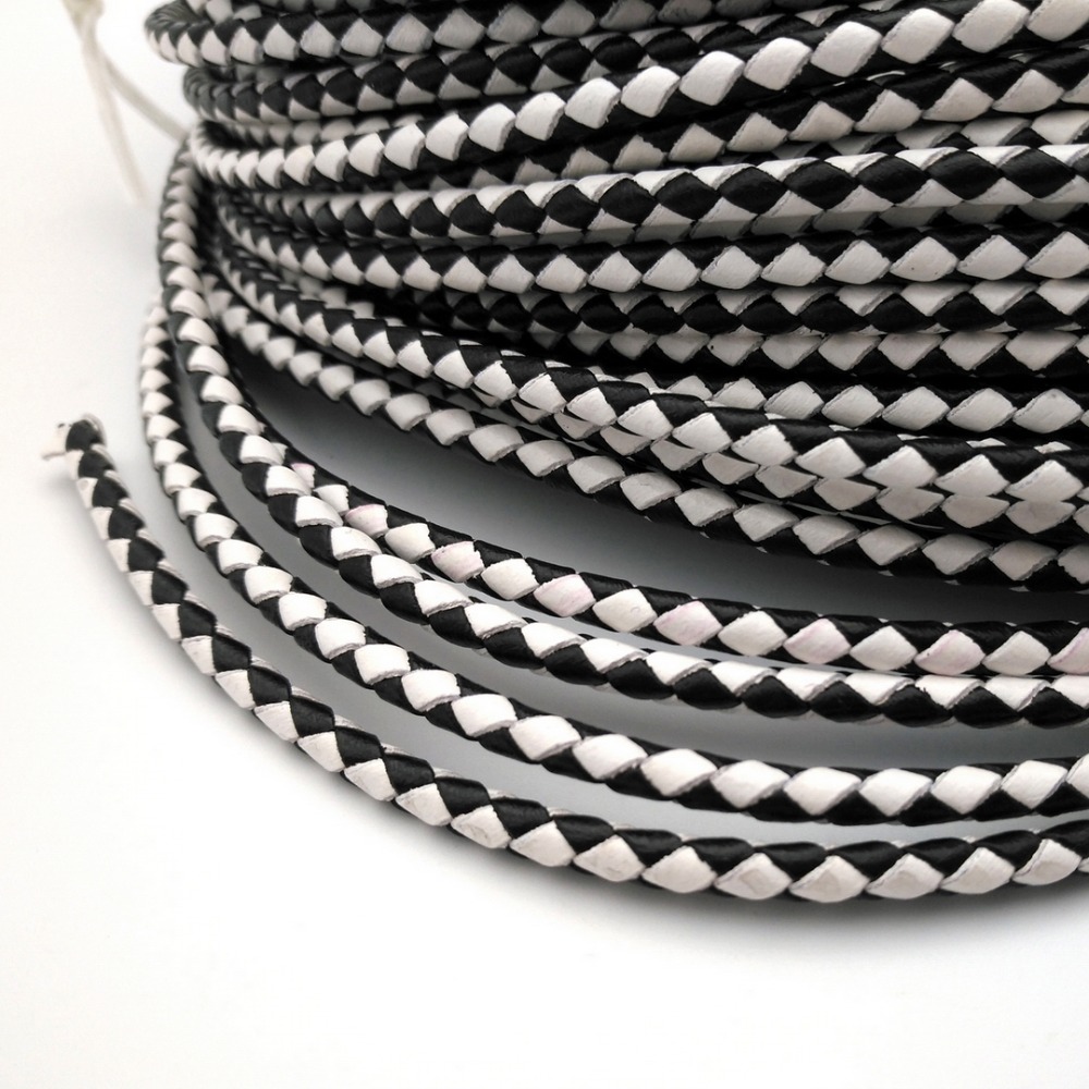 Aaazee 2 Yards 4Mm Rond Zwart  - Leatherwork Jewelry recensie en prijs