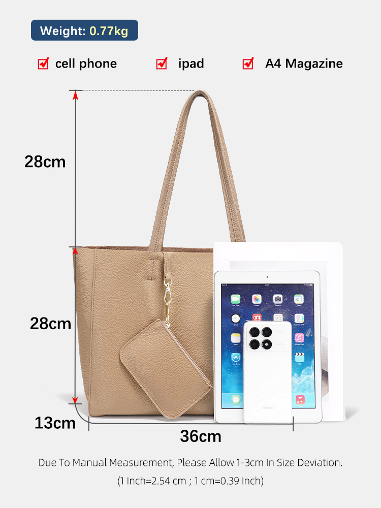 Zency Echt Lederen Grote Tote  - Leather Work Handbags For Women recensie en prijs