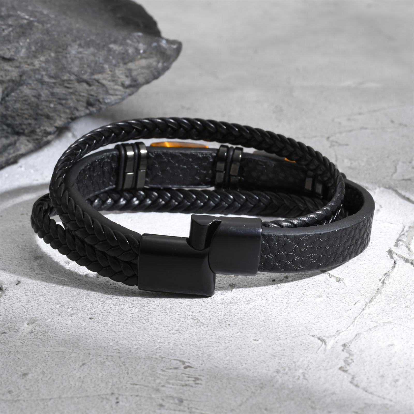 Heren gevlochten leren armband - Leatherwork Jewelry recensie en prijs