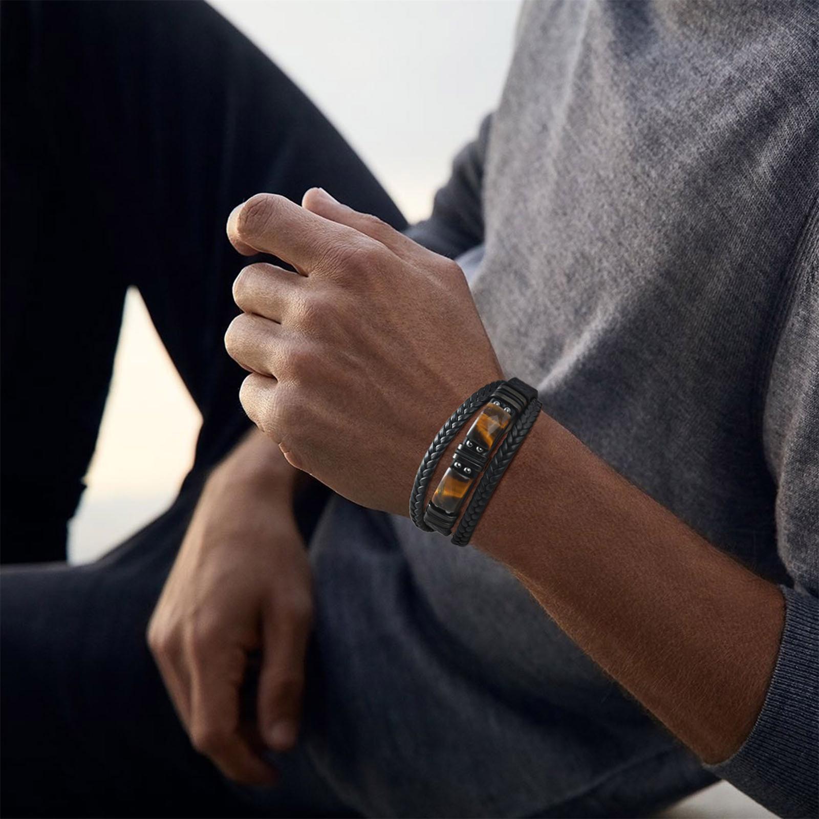 Heren gevlochten leren armband - Leatherwork Jewelry recensie en prijs