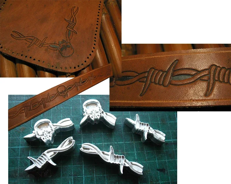 5 stuks doornen en schedelpatr - Unique Leather Work recensie en prijs