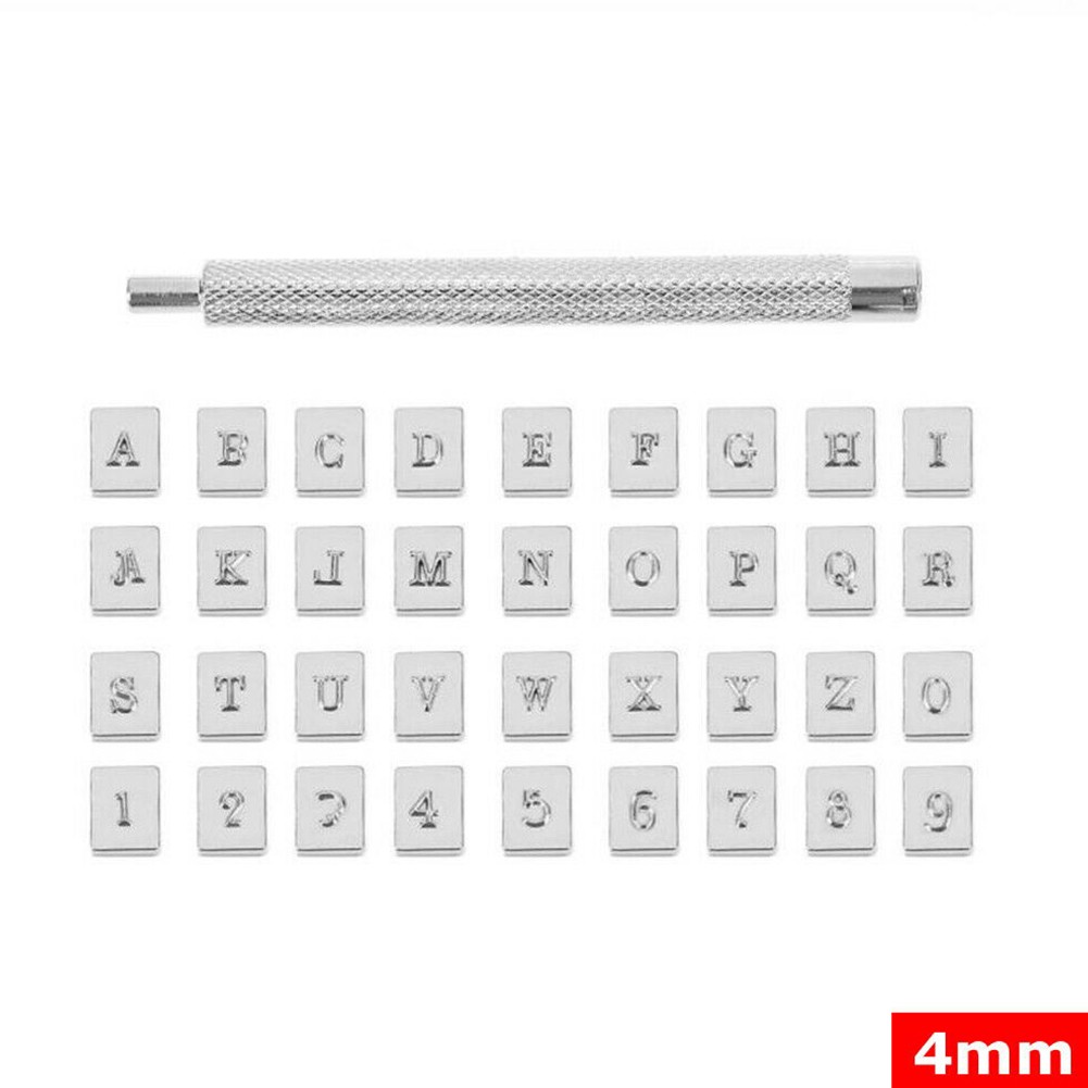 Alfabetische letter- en cijfer - Leather Stamp Set recensie en prijs