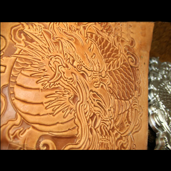 Drakenpatroon handgemaakte uni - Unique Leather Work recensie en prijs