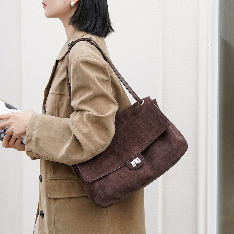 Echte suède leren schoudertas  - Leather Work Handbags For Women recensie en prijs