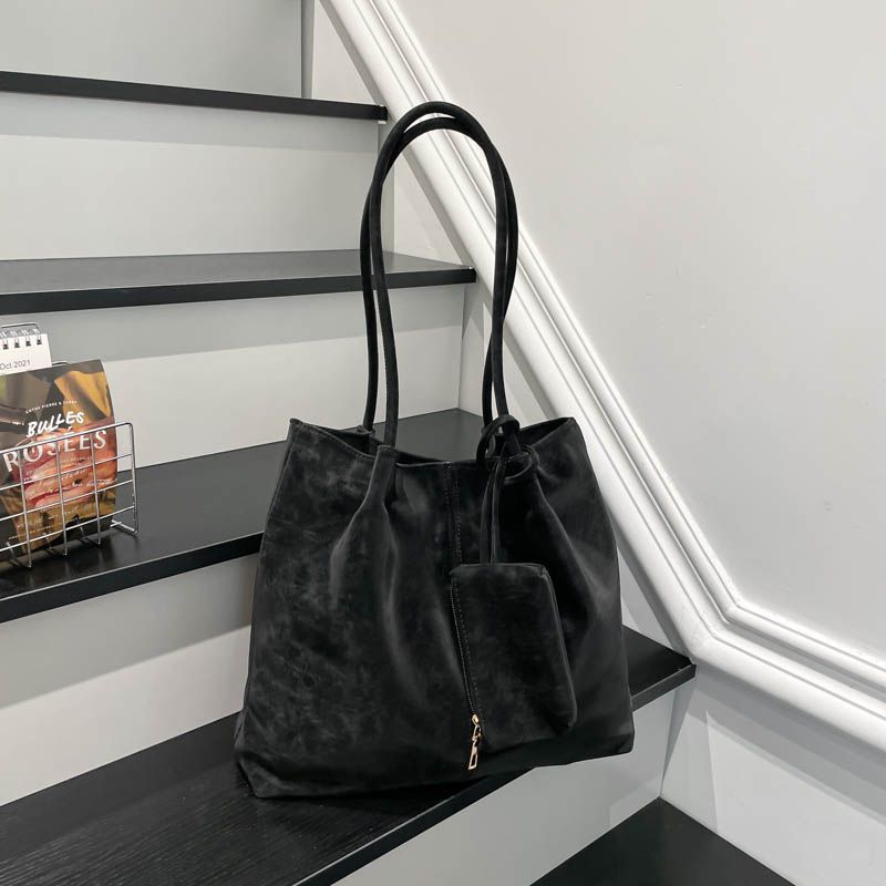 Vintage tweedelige grote capac - Leather Work Handbags For Women recensie en prijs