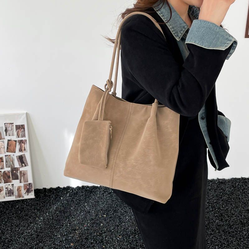 Vintage tweedelige grote capac - Leather Work Handbags For Women recensie en prijs