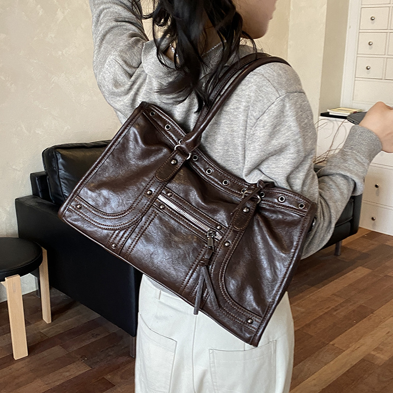 Motorhandtas Retro Dames Schou - Leather Work Handbags For Women recensie en prijs